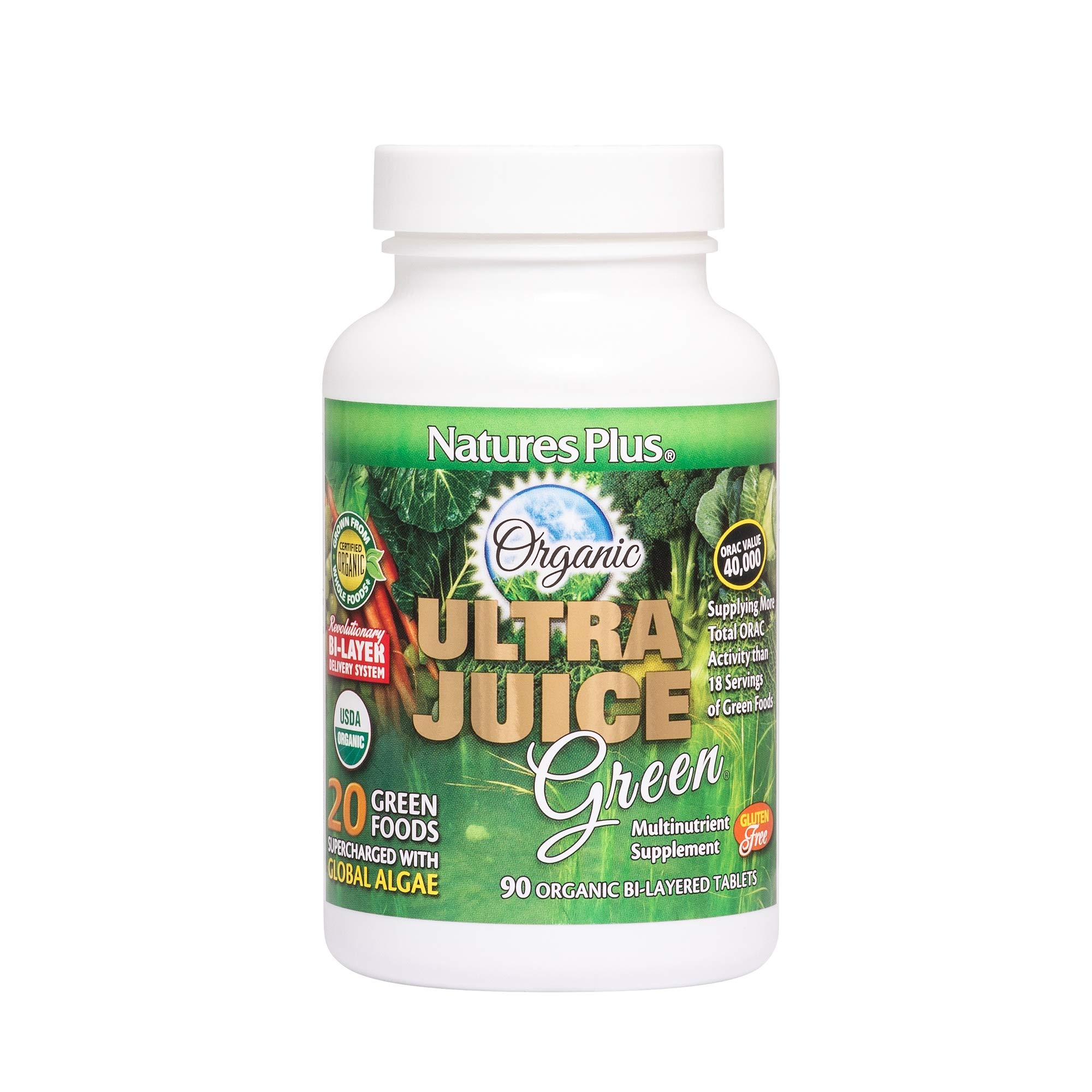 Natures Plus Ultra Juice 90 Vegetarian Tablets, Bilayered