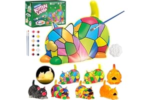 VIBOYLAR Paint Your Own Cat Lamp Kit - Art Supplies Arts & Crafts Kit, Painting Kit for Kids Ages 6-12, Arts and Crafts for Kids Ages 8-12, Christmas Birthday Gifts for Girls Boys Age 5 6 7 8 9 10 11 12+