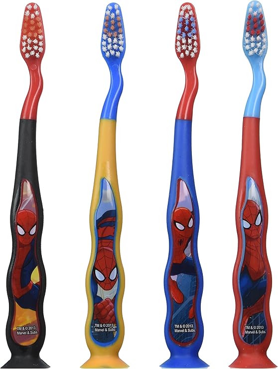 Ultimate Spiderman Toothbrushes Soft 4 Pack Health