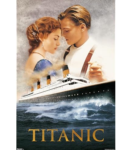 Amazon.com: Titanic (1997) - Embrace One Sheet Wall Poster, 34L
