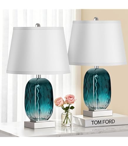 360 Lighting Kayley Mid Century Modern Coastal Table Lamp Textured