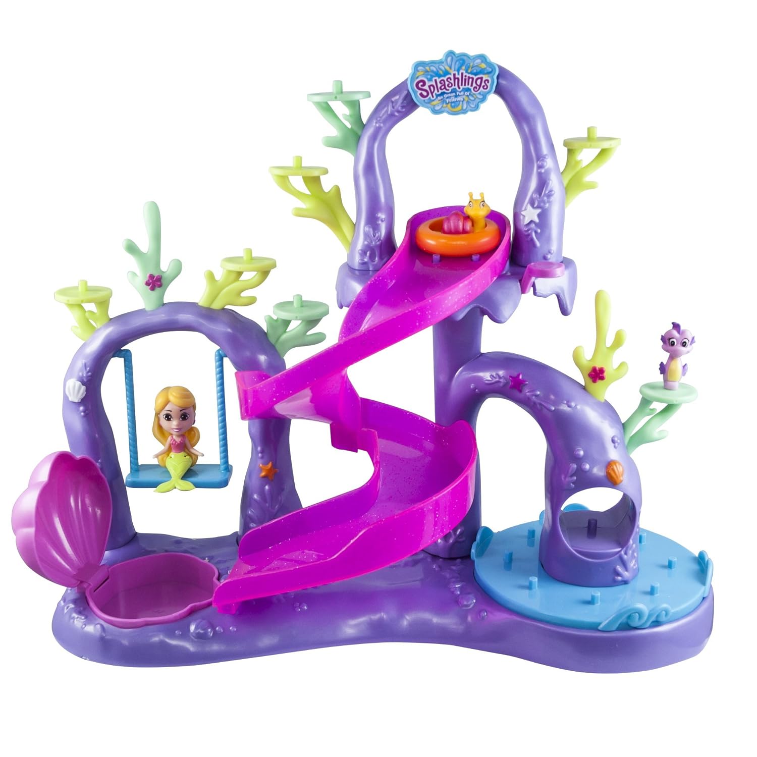 Splashlings Coral Playground - Includes Play Set, 1 Mermaid, 2 Splashling Figurines