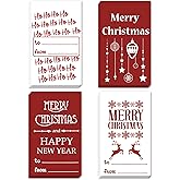 Beshoul Merry Christmas Gift Tags, 40pcs Winter Holiday Gifts Tags Stickers, Happy New Year Present Writable Name Labels Decorations for Festival Party- B02