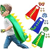 iROLEWIN Dinosaur-Costume for Kids Dragon-Capes Dino Masks Claws as Toddlers Dress-up Birthday Party Toys Christmas Gifts