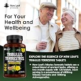 New Leaf Tribulus Terrestris 6000mg Ashwagandha 120 Tablets UK Made view 3
