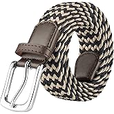 JUKMO Elastic Braided Belt, Stretch Woven Belt in Gift Box