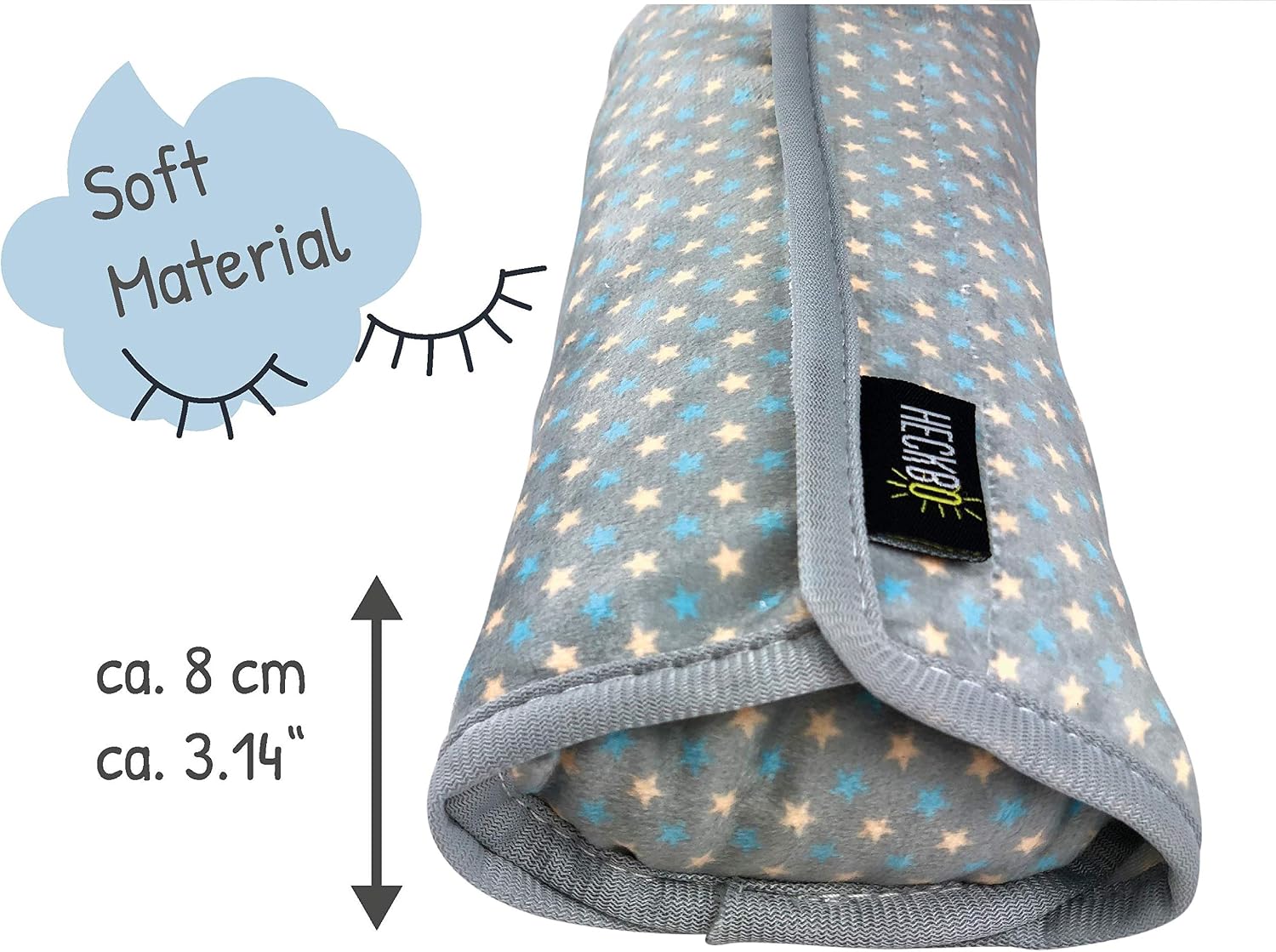 HECKBO car seat travel pillow for children kids, machine washable, car Seatbelt pillow cover pillows protection car pillow - Image 4