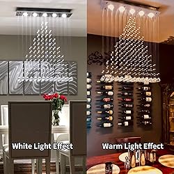 Contemporary Modern Crystal Rain Drop Chandelier