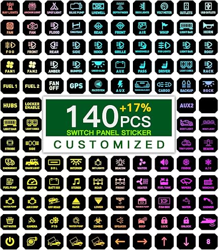 SwitchBack　スイッチバック　ステッカー Amazon.com: 140PCS Switch Panel Stickers, Switch Label Kit for
