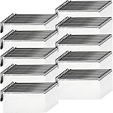 Handepo 100 Pack Mesh Zipper Pouch Pencil Pouches Bulk Clear File Bag Waterproof Document Pouch Multipurpose for Office Travel Puzzles Games Organizing (White Pouch Black Zipper, A6/9.45x4.53in)