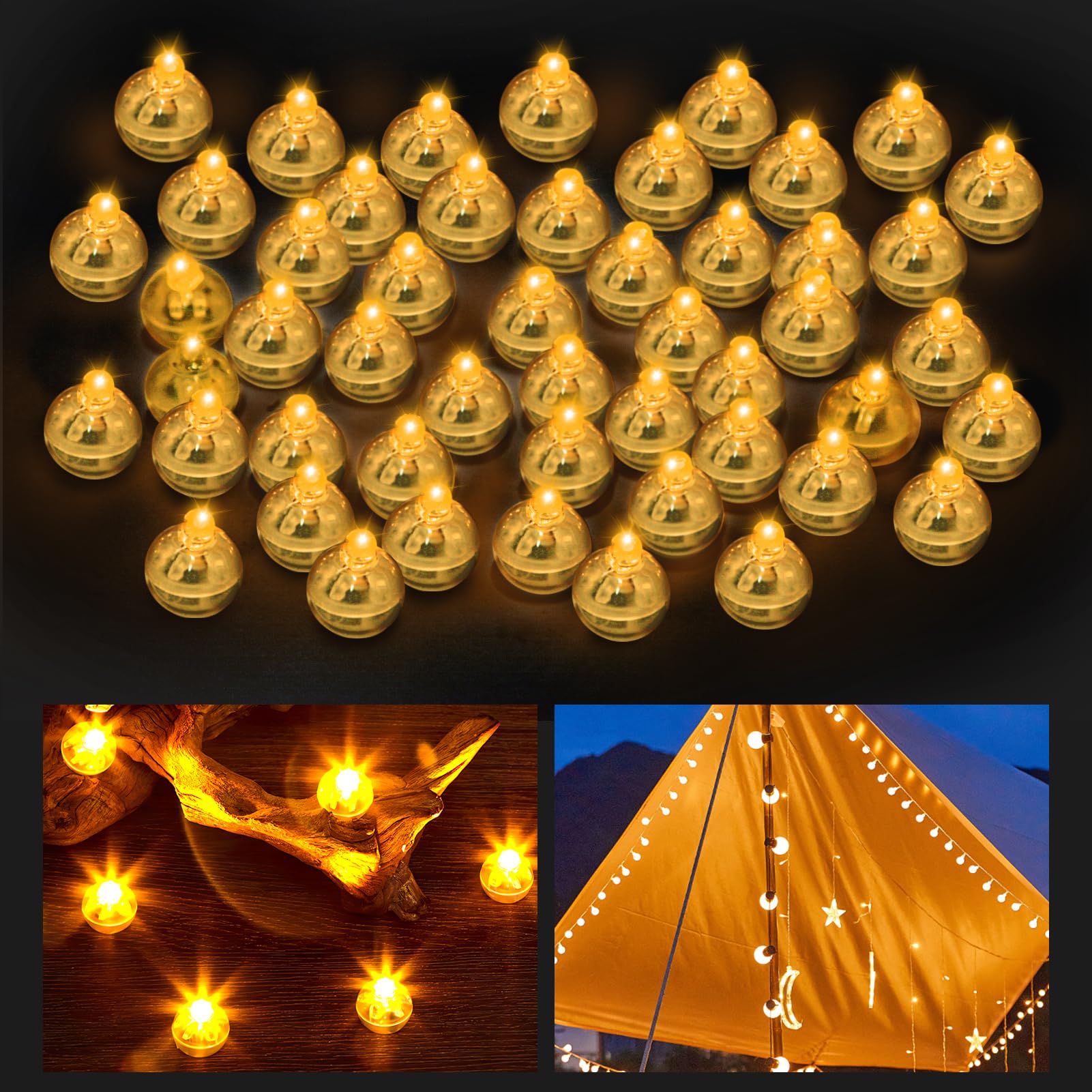 WrteEase 30 Pack Mini LED Balloon Lights, Warm White Battery Operated Decorative Lights for Balloons, Paper Lanterns, Bottles, Wedding, Birthday and Party Decorations
