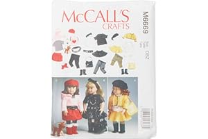 McCall's Patterns M6669 Clothes for 18-Inch Doll/Accessories and Dog Sewing Template