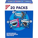 OREO Lovers Variety Pack, Cookies &amp; Snack Cakes, 20 Snack Packs | OREO Minis, OREO Double Stuf Chocolate Sandwich Cookies, OREO Cakesters Soft Snack Cakes, Individually Wrapped