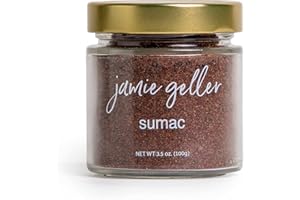Jamie Geller Sumac Spice Seasoning | Fresh Ground Dried Red Berries (3.5 oz Glass Jar, 100g) OU KOSHER | Mediterranean Seasoning For Zaatar Spice | Dry Rubs For Turkey, Chicken, Meat, Beef, Lamb Chops