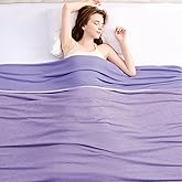 Topcee Cooling Blanket (90"x90"Queen Size) for Night Sweats Absorbs Heat to Keep Adults Cool on Warm Nights, Q-Max 0.5 Cooling Blankets for Hot Sleepers, Ultra-Cool Lightweight Blanket for Bed