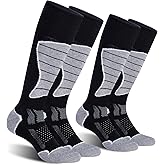 CS CELERSPORT 2/3/4 Pack Ski Socks for Men and Women Skiing, Snowboarding, Winter Performance Socks