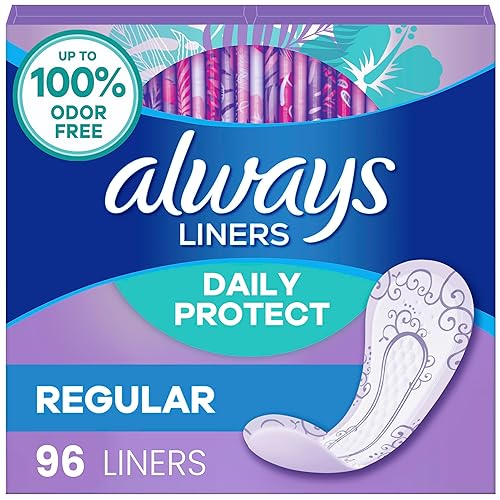 Always Daily Protect Liners, Regular Length, Unscented, 96 Count
