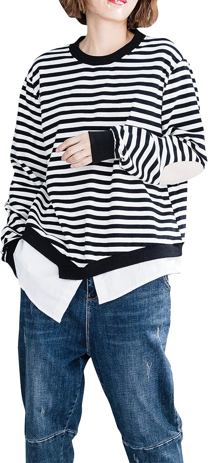 black and white striped sweatshirt