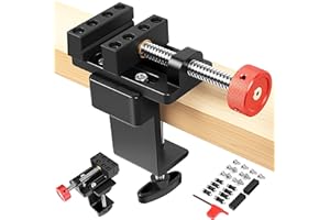 ArtyMaster Mini Drill Press Vise with Rubber Soft Jaws, 0-2.48" Clamping Range Mini Vice Clamp for Crafts, Jewelry Making, Modeling and Repairs, Precision Aluminum Small Vise for Small Projects