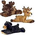 Aurora Bundle Deer Maxamoose and Black Bear Woodland Forest Mini Flopsies