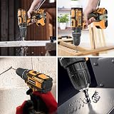 JYGMPRO Cordless Drill Driver 21V Hammer Drill 2 Batteries 30pcs Bits view 8