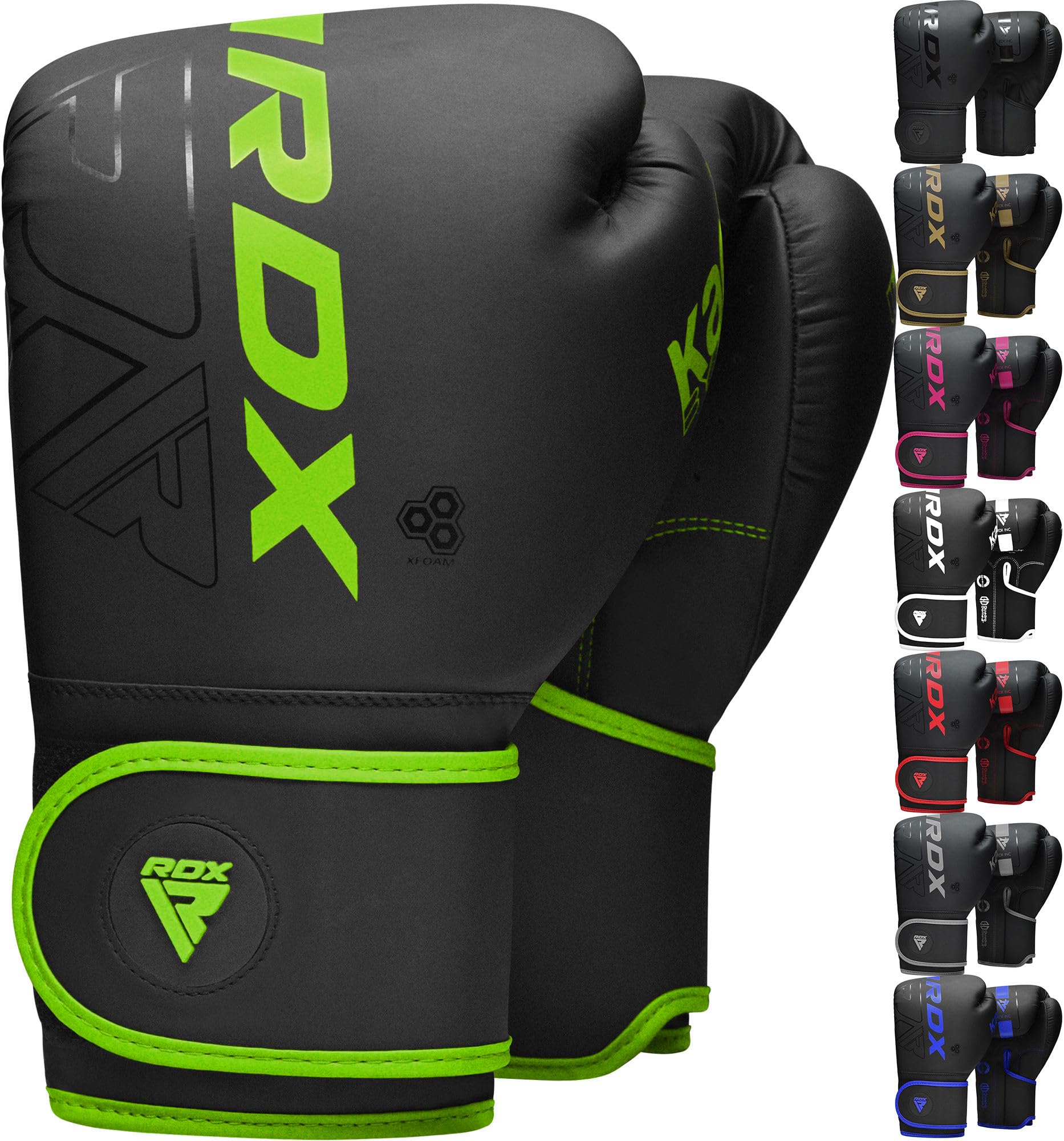 RDX Kids Boxing Gloves Sparring and Muay Thai Maya Hide Leather, KARA Patent Pending Junior Training Mitt for Kickboxing, Punch Bag, Focus Pads, MMA, Thai Pad, Double End Ball Punching Fight Gloves