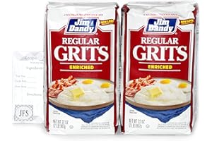 JFS GROCERY Jim Dandy Regular Grits Enriched, 2-32 OZ Bags Bundled with a JFS Recipe Card