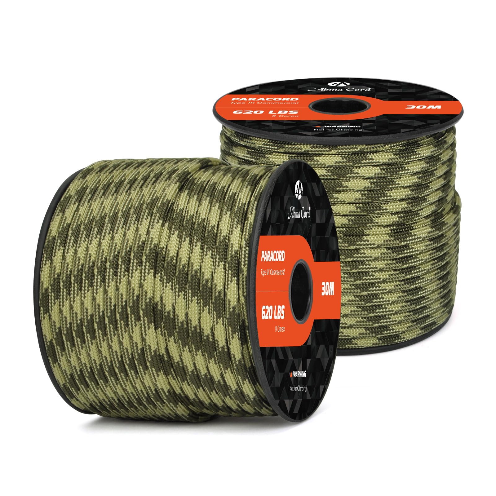Abma Cord Paracord 620 lbs 4mm 9 Strands 100% Nylon 30M - Moss — image 1