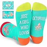 HAPPYPOP Fun Animal Lover Gifts - Mermaid Penguin Hippos Gifts Octopuses Socks for Women Men
