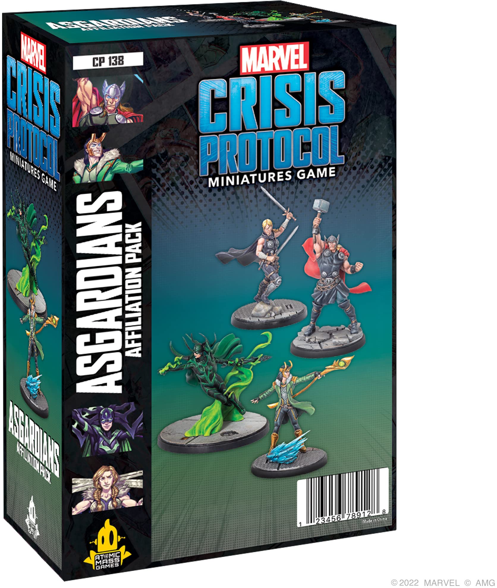 Atomic Mass Games | Asgardians Affiliation Pack: Marvel Crisis Protocol | Miniatures Game | Ages 14+ | 2 Players | 90 Minutes Playing Time, Multicolor (FFGCP138)