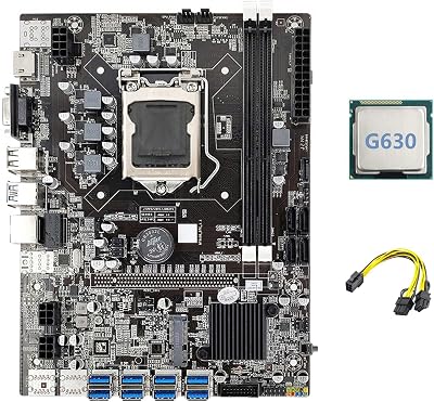 Nicfaky B75 ETH Mining Motherboard 8x PCIe USB G630 CPU LGA1155 MSATA