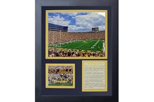 Legends Never Die University of Michigan "The Big House" Stadium Collectible | Framed Photo Collage Wall Art Decor - 12"x15" 