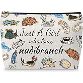 Sea Slugs Makeup Bag for Women Marine Biologist Lover Gifts for Daughter Sister Cosmetic Bag Future Marine Biologist Graduation Gift Sea Slugs Gift for Coworker Christmas Birthday Present