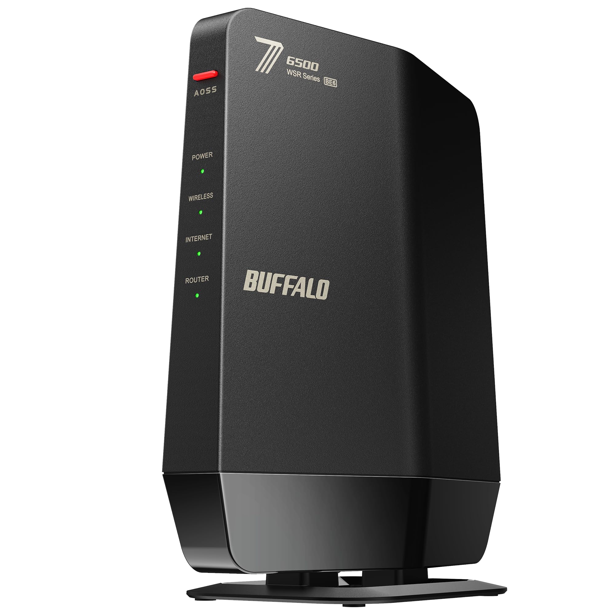 Buffalo WSR6500BE6P/NBK WiFi Router, Wi-Fi 7, 11be, Wireless, LAN, 2.5G, Dual Band, MLO EasyMesh 5764+688Mbps, Black