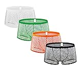 Swbreety Men's Underwear Sexy Mesh Breathable Boxer