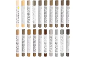 uxcell Furniture Repair Wax Crayons Kit, 20Pcs - Wood Filler Stick, Touch Up Furniture Markers - for Scratches Holes Tables D