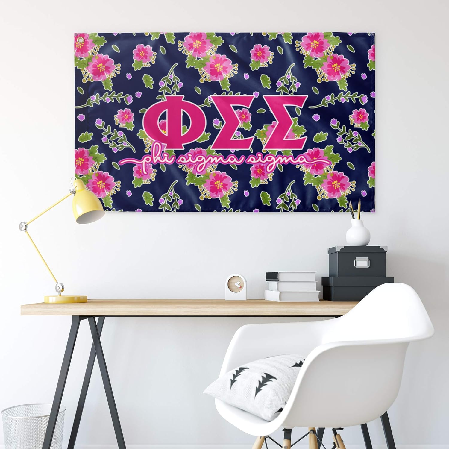Amazon Com Phi Sigma Sigma Sorority 3 X 5 Foot Flag Blue And Pink