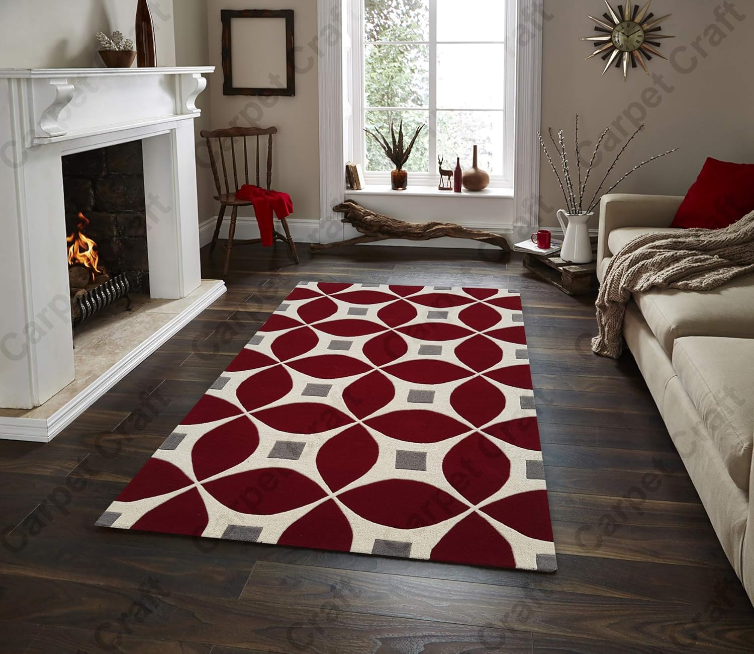 Buy Carpet Craft Modern Embossed Carpet for Living Room Bedroom and
