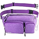 CXWMZY Fanny Packs For Women & Men, Waist Bag Hip Bum Bag Strap Extension Large Capacity Easy Carry Any Phone Passport Wallet for Outdoors Workout Traveling Casual Running Hiking Cycling Dog Walking