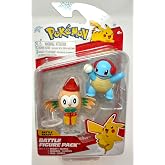 Pokemon Battle Figure Winter Holiday 2 Pack, Rowlet and Squirtle Action Figures