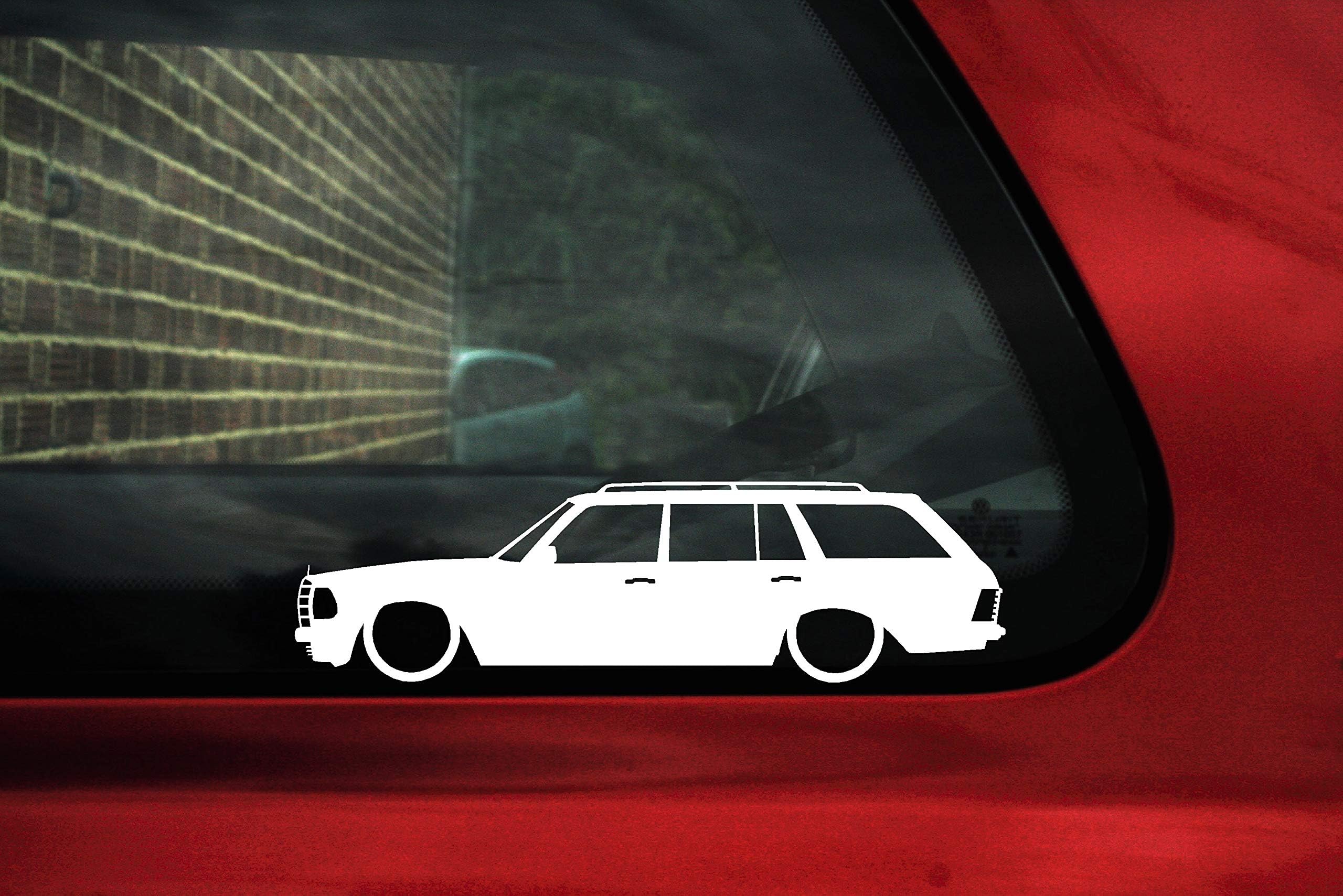 Turnerco Lowered W123 wagon silhouette Vinyl Sticker - | T123 wagon