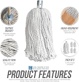 TDBS PY.12 Industrial Cotton Mop Head Replacement Pack of 2 view 2
