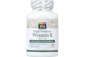 365 EVERYDAY VALUE 365 by Whole Foods Market, High Potency Vitamin E 1000 IU, 60 Count