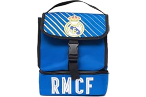 Maccabi Art Officially Licensed Real Madrid CF Lunch Bag Insulated Kids School Lunch Bag with Buckle Closure