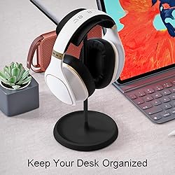 Headphone Stand, Curved Headset Stand with Storage