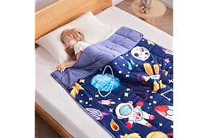 anfie Weighted Blanket Kids (36"x48" 5lbs) Weighted Blanket Cooling Blanket for Sleeping,Throw Size Breathable Blanket with Premium Glass Bead(Blue Aerospace)