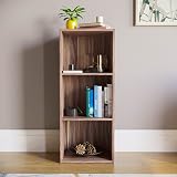 Vida Designs Oxford 3 Tier Cube Bookcase Walnut Wood Shelving Unit view 2