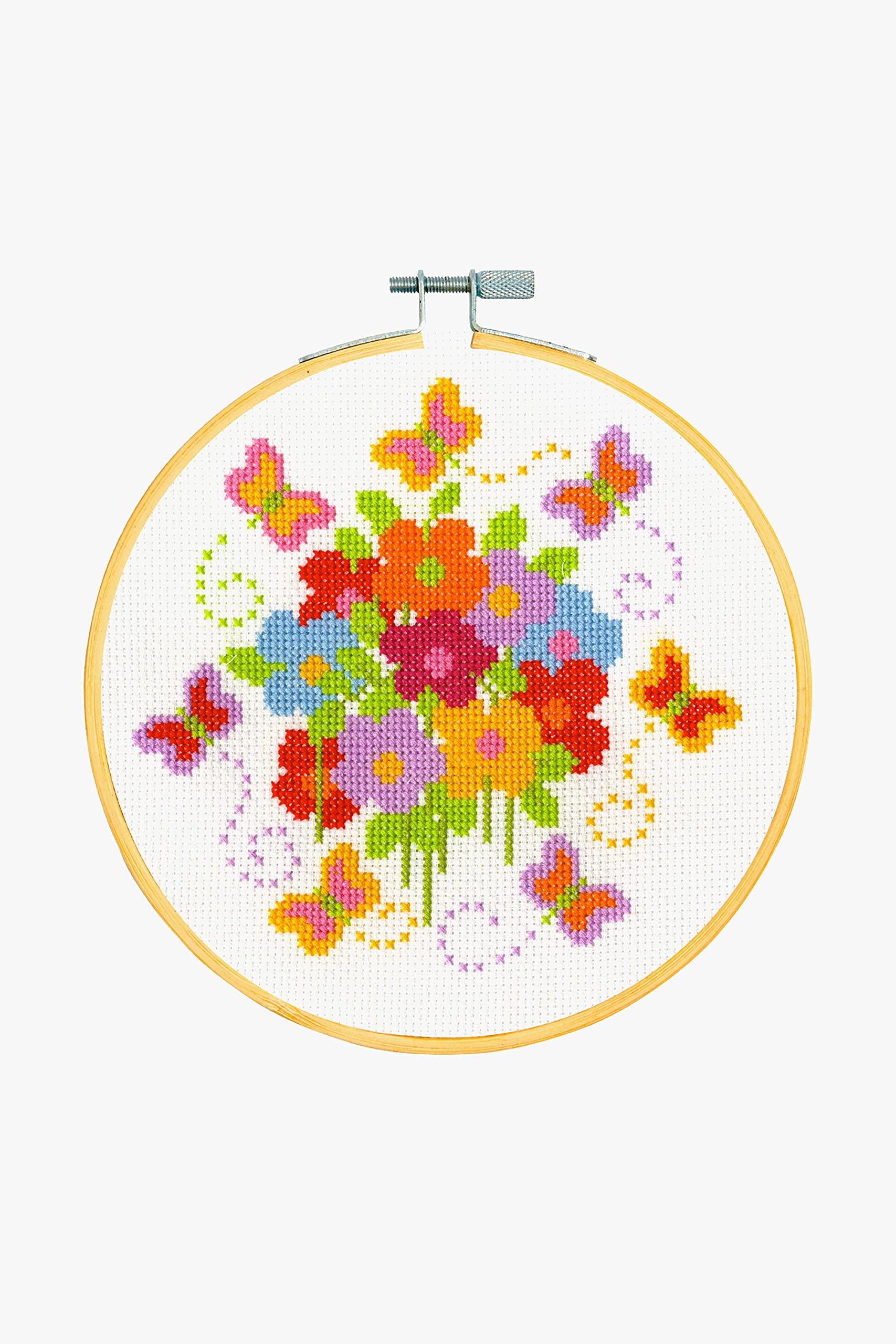 DMC Bright Floral Kit-Fluttering Butterflies, Various, BK1851