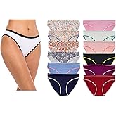 Sexy Basics Women’s 12 Pack Bikini Brief Panties | Ultra-Soft & Silky Nylon -Spandex Stretch Underwear