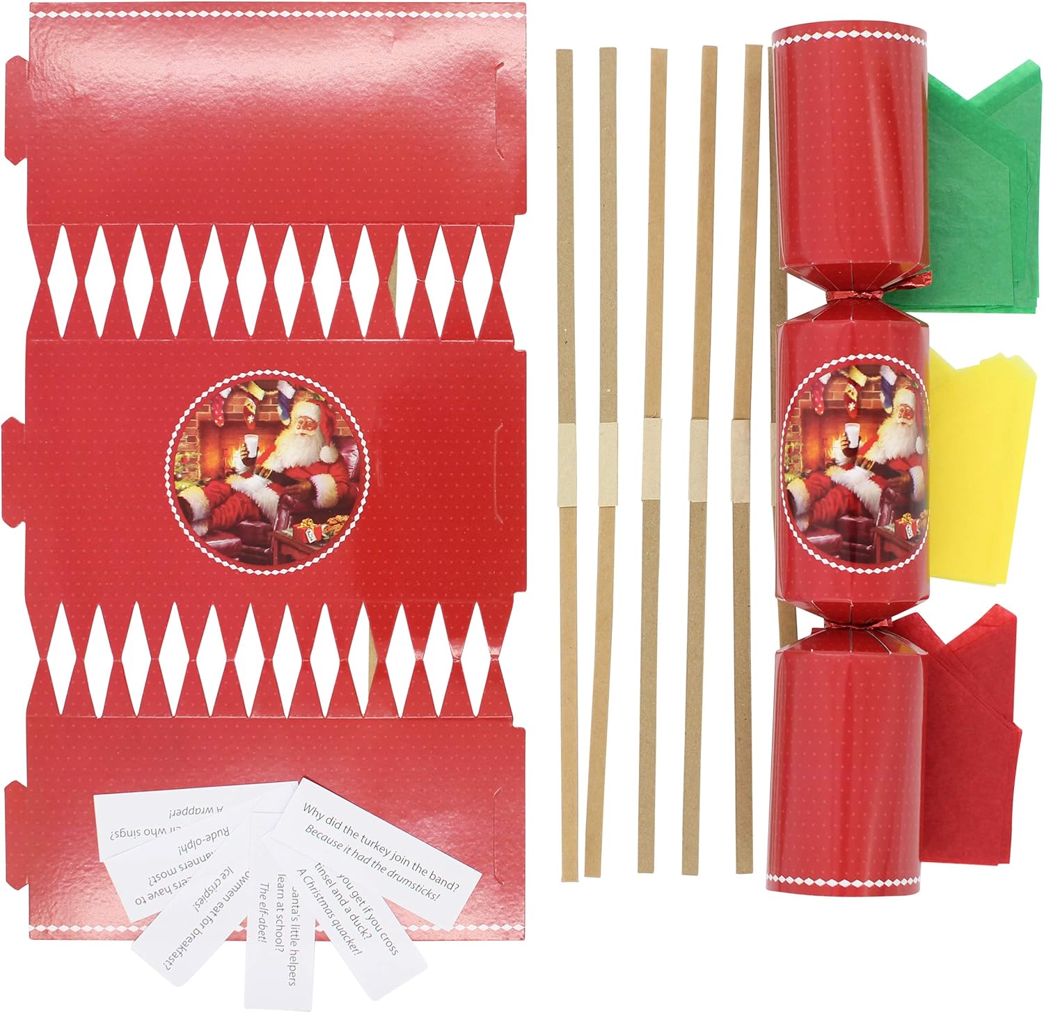 TRADITIONAL SANTA Christmas Cracker Make Your Own DIY Novalty Kit Pack